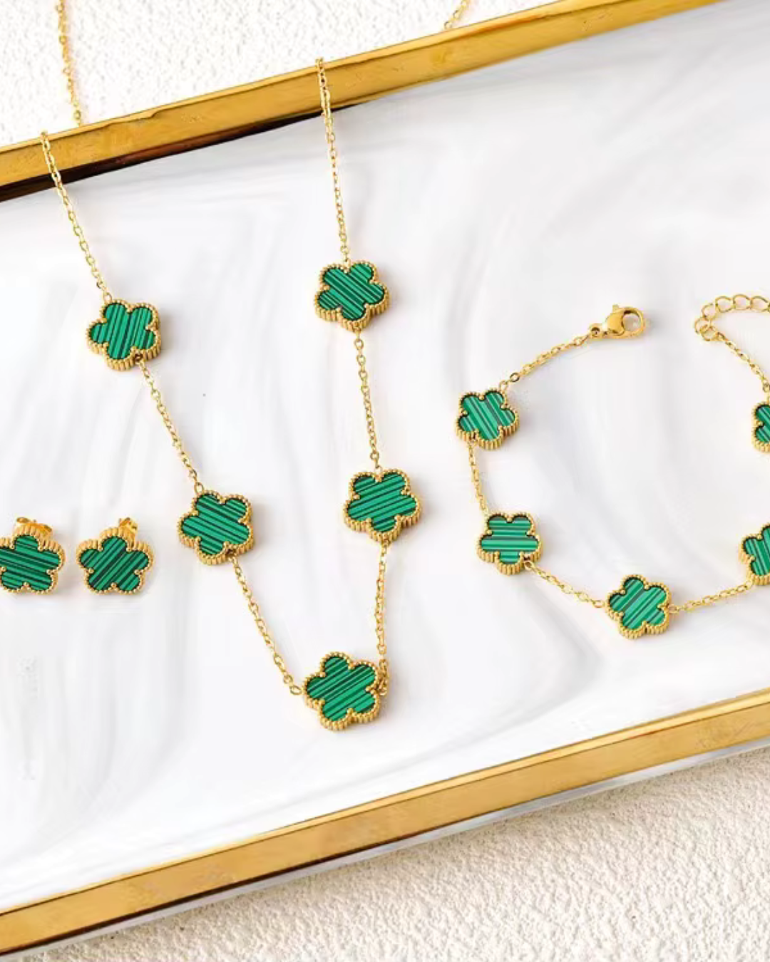 Conjunto Trevo Aço Inoxidável