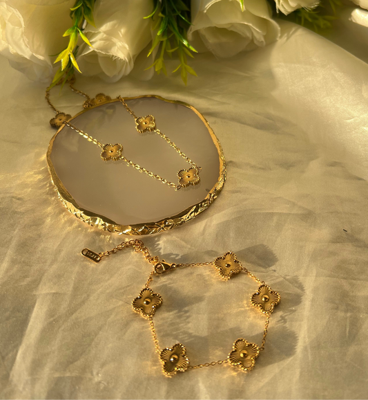 Conjunto Trevo em Aço Inoxidável